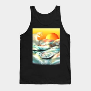 Sunset at Awa Prefecture whirlpool rapids in Japan Tank Top